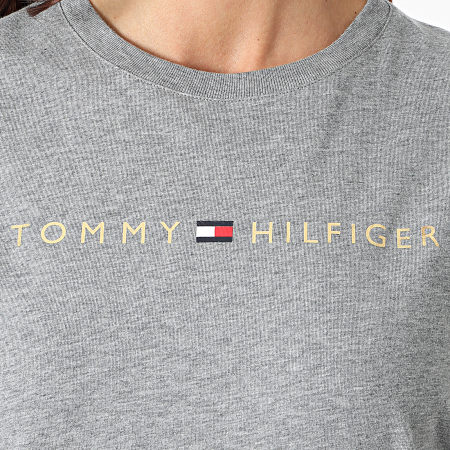 Tommy Hilfiger - Robe Tee Shirt Femme 2578 Gris Chiné Doré