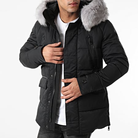 MTX Parka Capuche Fourrure 392 Noir Ryses