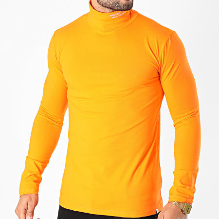 Project X Paris - Tee Shirt Manches Longues Col Roulé 2020071 Orange