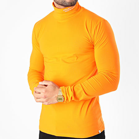 Project X Paris - Tee Shirt Manches Longues Col Roulé 2020071 Orange