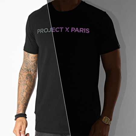 Project X Paris - Tee Shirt 2010137 Noir Réfléchissant Iridescent