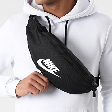 Nike Sportswear HERITAGE UNISEX - Sac banane - black/white/noir 