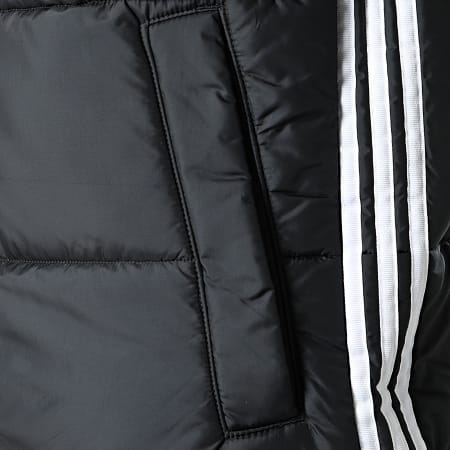 Adidas Originals - Doudoune Capuche A Bandes Pad GE1291 Noir