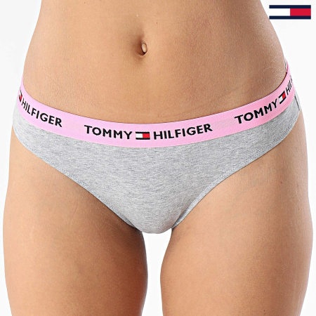 Tommy Hilfiger - String Femme Thong 2457 Gris Chiné