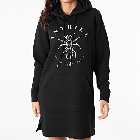 Anthill - Robe Capuche Sweat Femme Logo Noir
