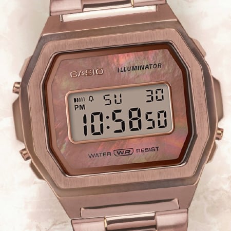 Casio - Reloj de señora Vintage A1000RG-5EF Oro rosa