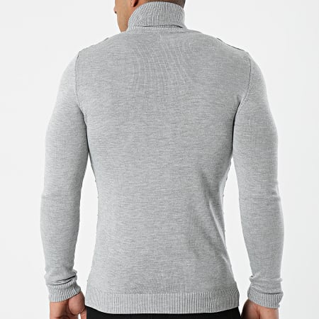 Paname Brothers - Pull Col Roulé PNM-212 Gris