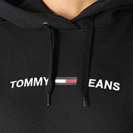 Tommy Jeans - Sweat Capuche Femme Linear Logo 8972 Noir