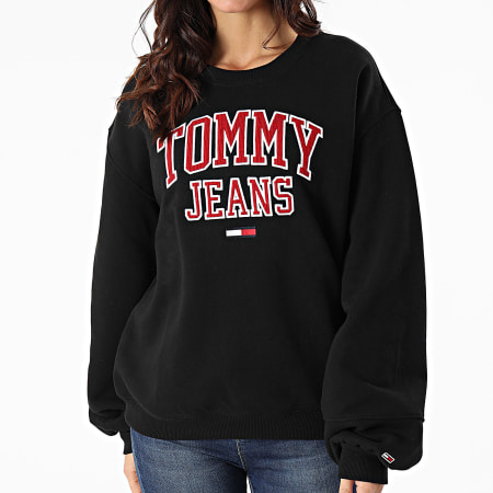 Tommy Jeans - Sweat Crewneck Femme Collegiate Logo 8981 Noir