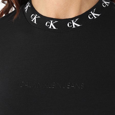 Calvin Klein - Body Femme Manches Longues CK Logo Trim 4996 Noir
