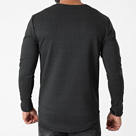Frilivin - Tee Shirt Manches Longues Oversize 15106 Noir Gris