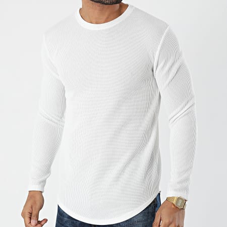 Frilivin - Tee Shirt Manches Longues Oversize 15078 Blanc