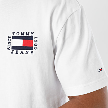 Tommy Jeans - Tee Shirt TJM Box Flag 1014 Blanc