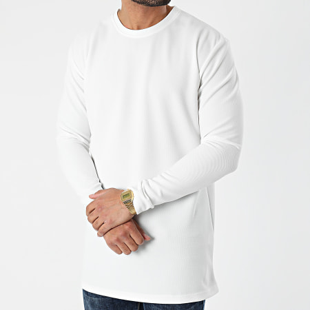 Frilivin - Tee Shirt Manches Longues Oversize 5532 Blanc