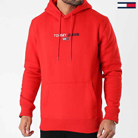 Tommy Jeans - Sweat Capuche Linear Logo 1016 Rouge