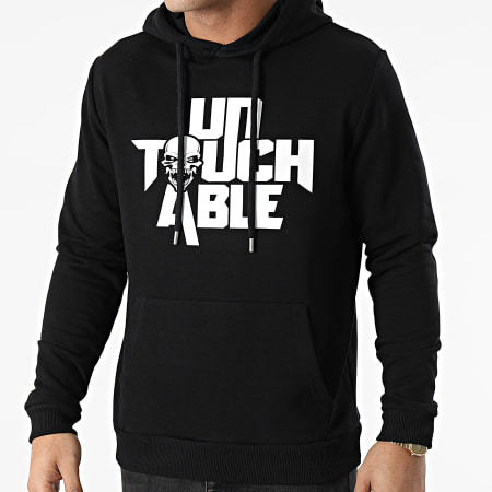 Untouchable - Felpa con cappuccio con logo nero