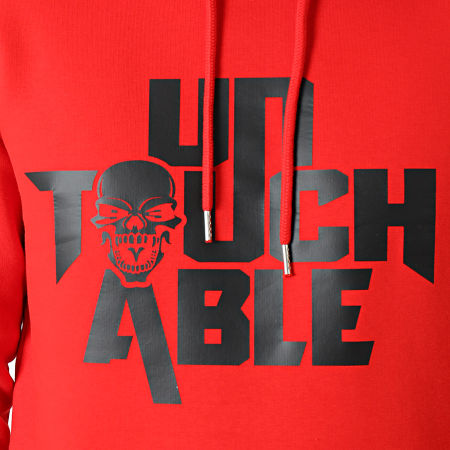 Untouchable - Sweat Capuche Logo Rouge Noir