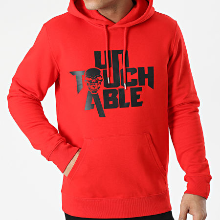Untouchable - Sweat Capuche Logo Rouge Noir