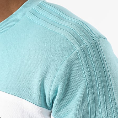 Sweat Crewneck A Bandes BX 20 GD5788 Noir Blanc Bleu Clair