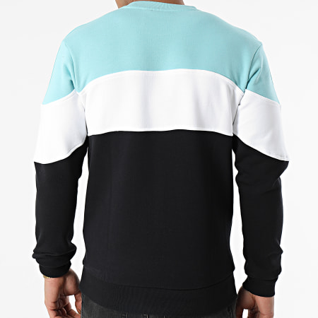 Sweat Crewneck A Bandes BX 20 GD5788 Noir Blanc Bleu Clair