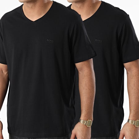 BOSS - Set di 2 T-shirt con scollo a V 50325401 Nero