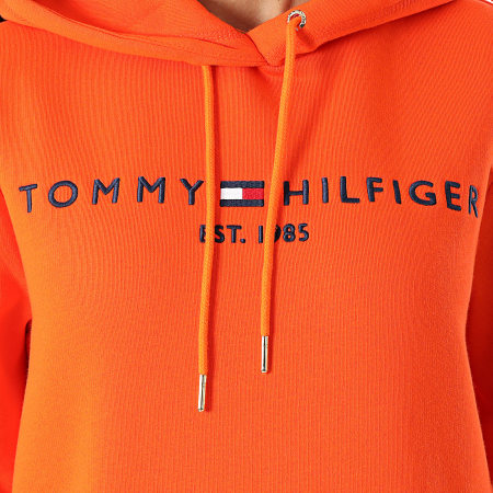 Tommy Hilfiger - Robe Sweat Capuche Femme Essential 0061 Orange