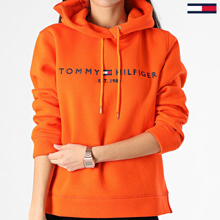Tommy Hilfiger - Sweat Capuche Femme Essential 1279 Orange