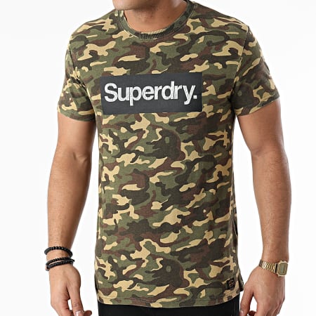 Superdry - Tee Shirt Camouflage Classic M1010547A Vert Kaki