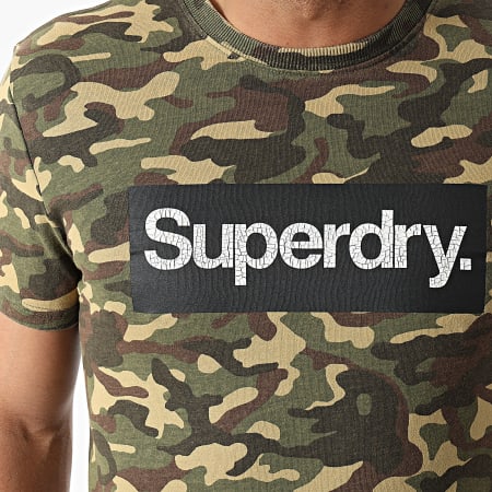 Superdry - Tee Shirt Camouflage Classic M1010547A Vert Kaki
