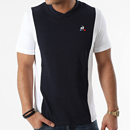 Le Coq Sportif - Tee Shirt Inspi Bicolore N1 2110428 Bleu Marine Blanc