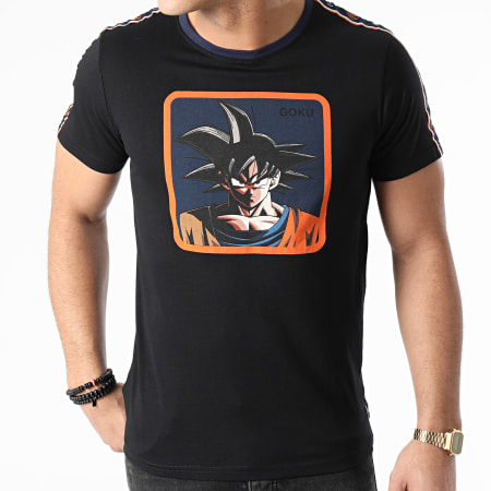 Capslab - Tee Shirt A Bandes Goku Noir