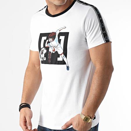 Capslab - Tee Shirt A Bandes TSU1 Blanc