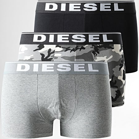 Diesel - Lot De 3 Boxers Damien 00ST3V-0WBAE Noir Gris Chiné Gris Camouflage