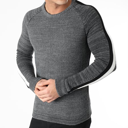 Ikao - Pull A Bandes F597 Gris Anthracite