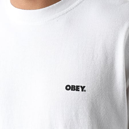 Obey - Tee Shirt Manches Longues Bold Blanc