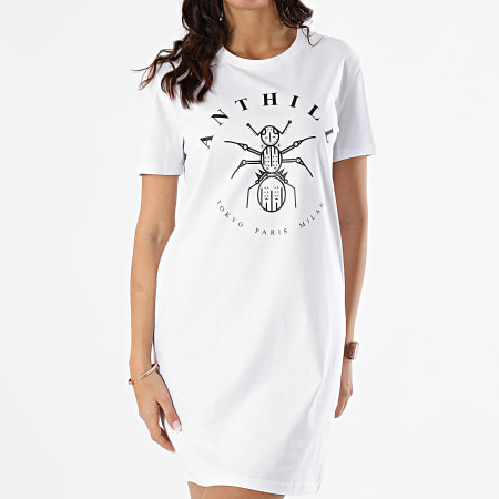 Anthill - Tee Shirt Robe Femme Logo Blanc