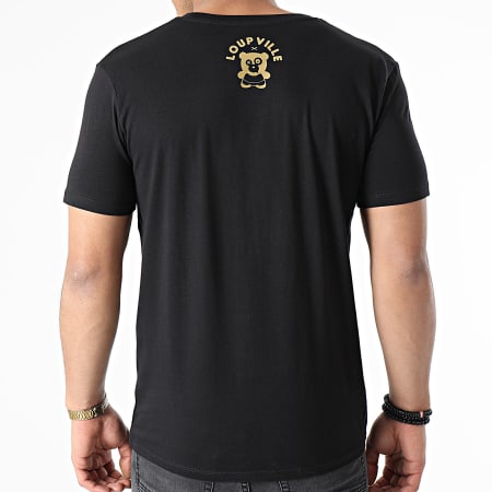 Kossi - Camiseta Cuadrada En El Eje Dorado Negro