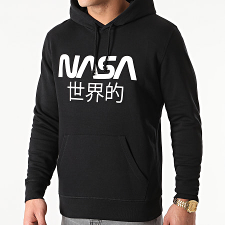 NASA - Pack De 2 Sudaderas Con Capucha Logo Japón Negro Blanco Negro Rojo