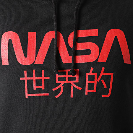 NASA - Pack De 2 Sudaderas Con Capucha Logo Japón Negro Blanco Negro Rojo