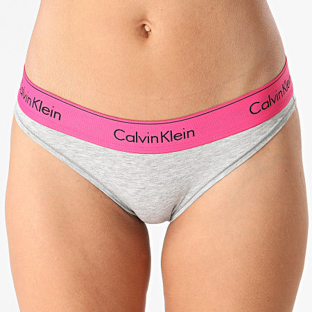 Calvin Klein - Culotte Femme 3787E Gris Chiné Rose