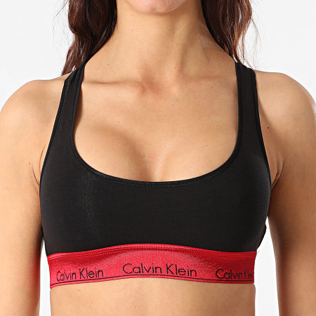 Calvin Klein - Sujetador Mujer Sin Forro 6127E Negro Rojo