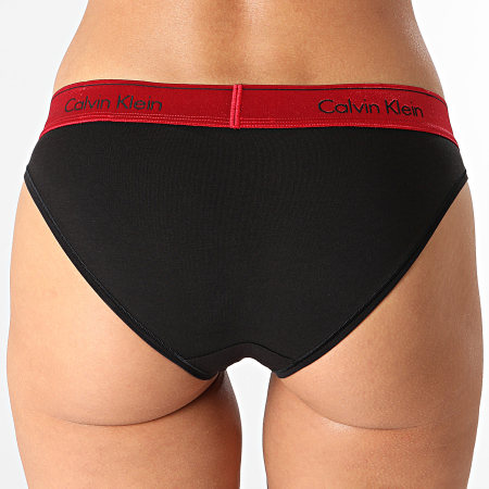 Calvin Klein - Culotte Femme QF6133E Noir Rouge