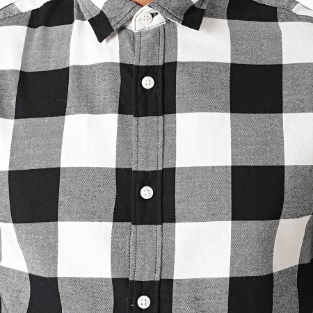 Jack And Jones - Camicia a maniche lunghe in percalle bianco e nero