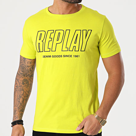 Replay - Tee Shirt M3395 Jaune Fluo