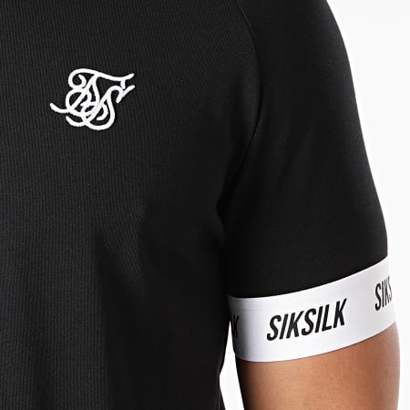 SikSilk - Tee Shirt Raglan Tech SS-19361 Noir