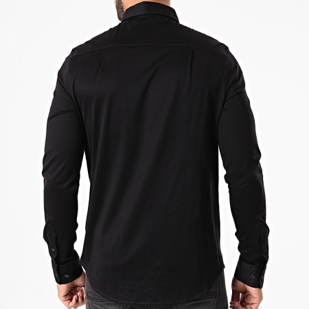 SikSilk - Chemise Manches Longues Cotton Shirt SS-18066 Noir