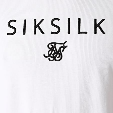 SikSilk - Tee Shirt Straight Hem Gym SS-17091 Blanc