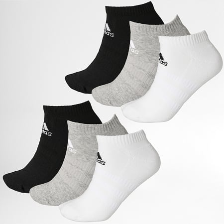 Adidas Sportswear - Lot De 6 Paires De Chaussettes DZ9380 Noir Blanc Gris Chiné
