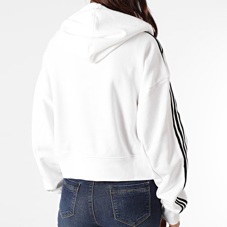 Adidas Originals - Sweat Capuche Crop Femme GN2891 Blanc