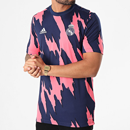 Adidas Sportswear - Tee Shirt De Sport Real Madrid FQ7902 Bleu Marine Rose